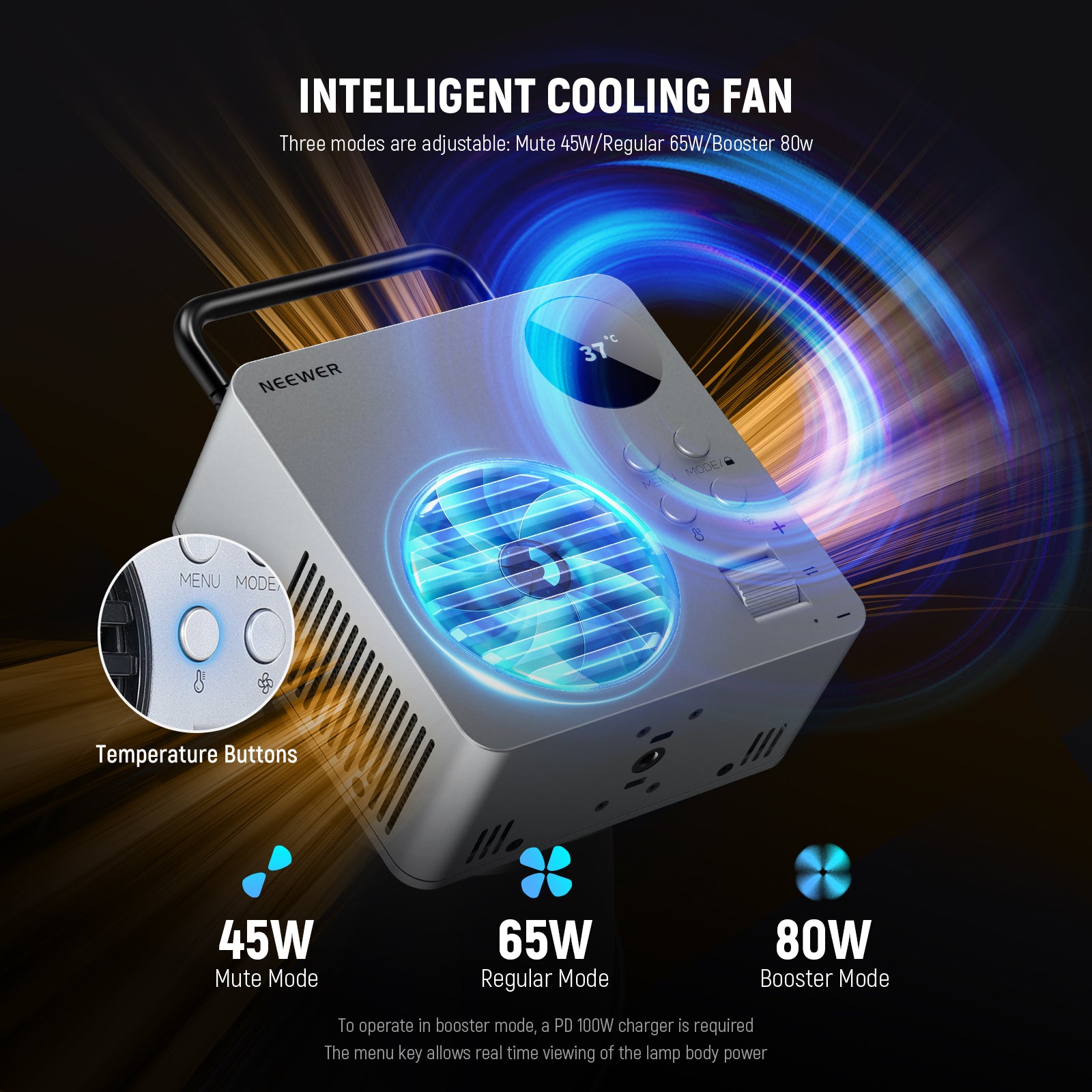 NEEWER HB80C 80W RGBWW Mini COB LED Video Light