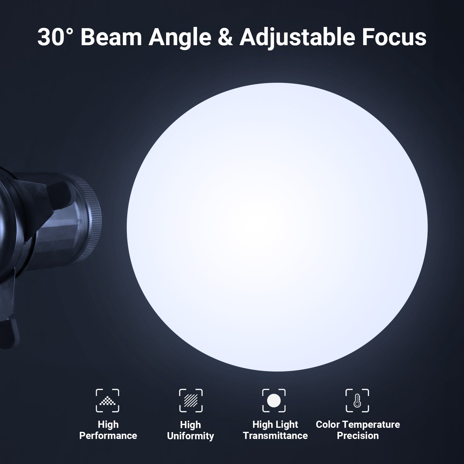 NEEWER BASICS LS01 Spotlight Conical Optical Snoot for Photography Fla