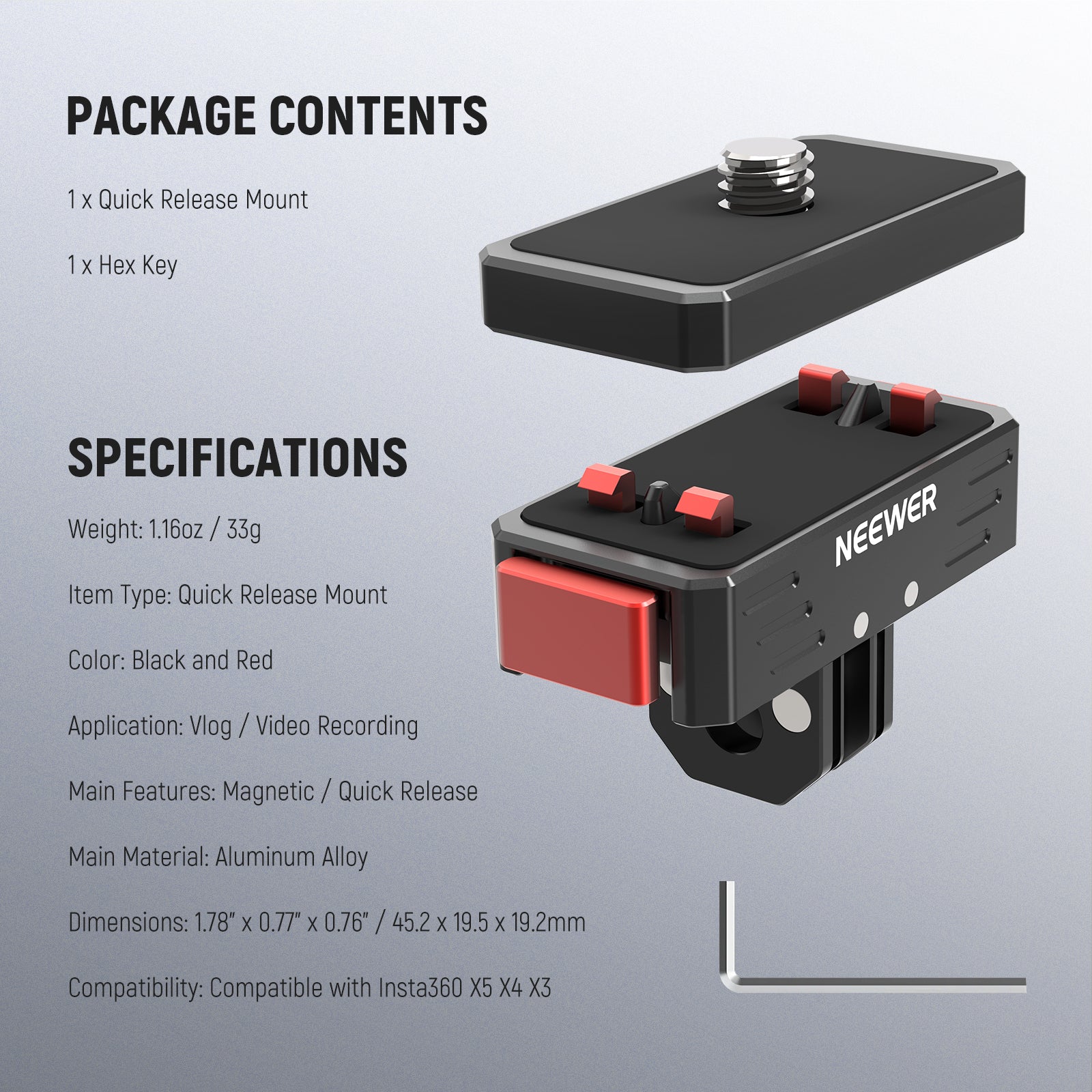 NEEWER GP-88/GP-87 Magnetic Quick Release Mount