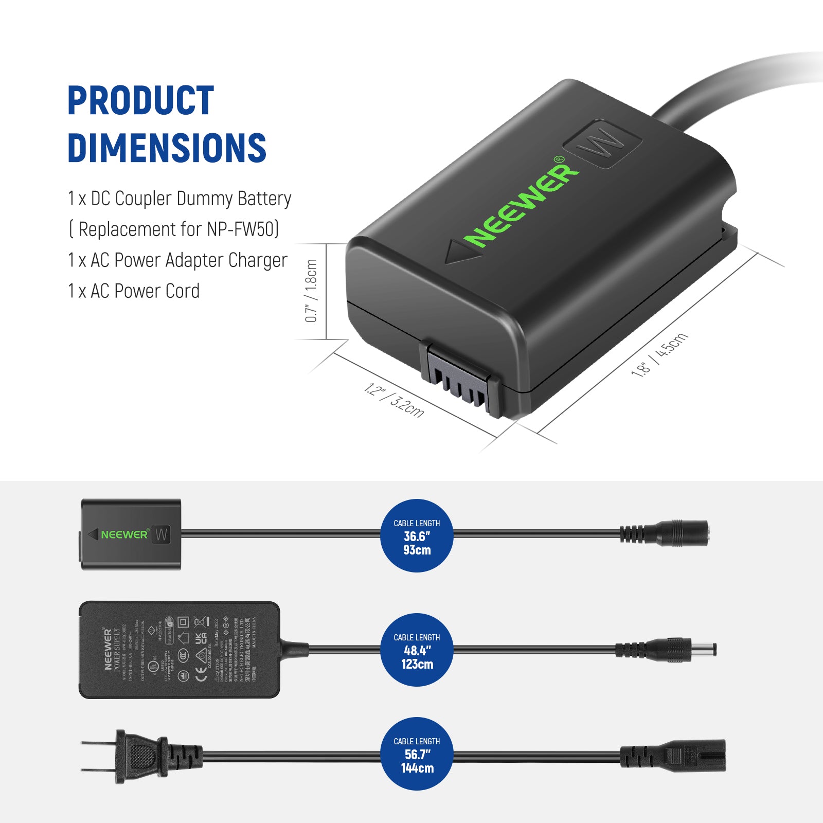 Neewer AC-PW20 Power Adapter - Thumbnail 2