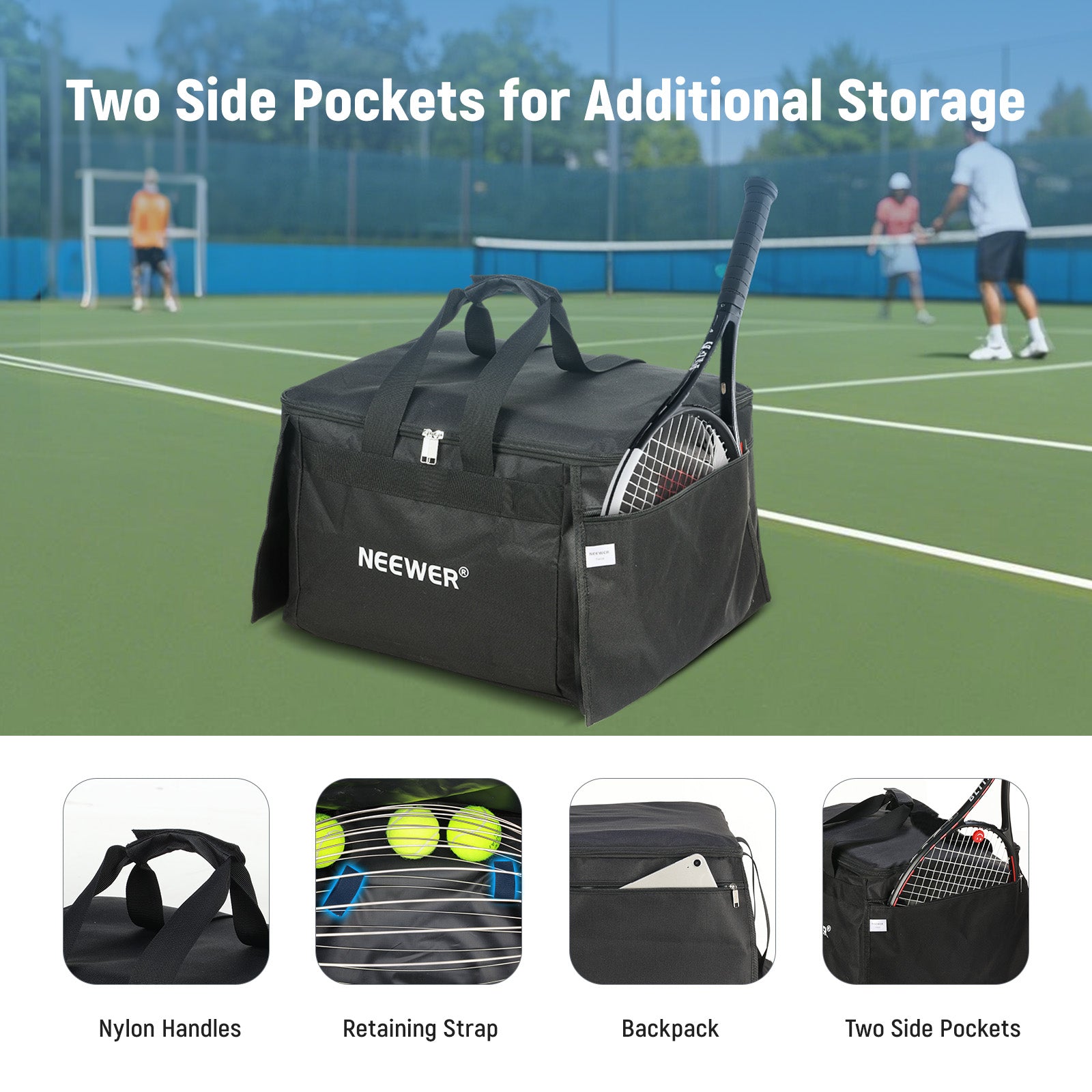 Neewer TB01B Tennis Ball & Pickleball Hopper Bag