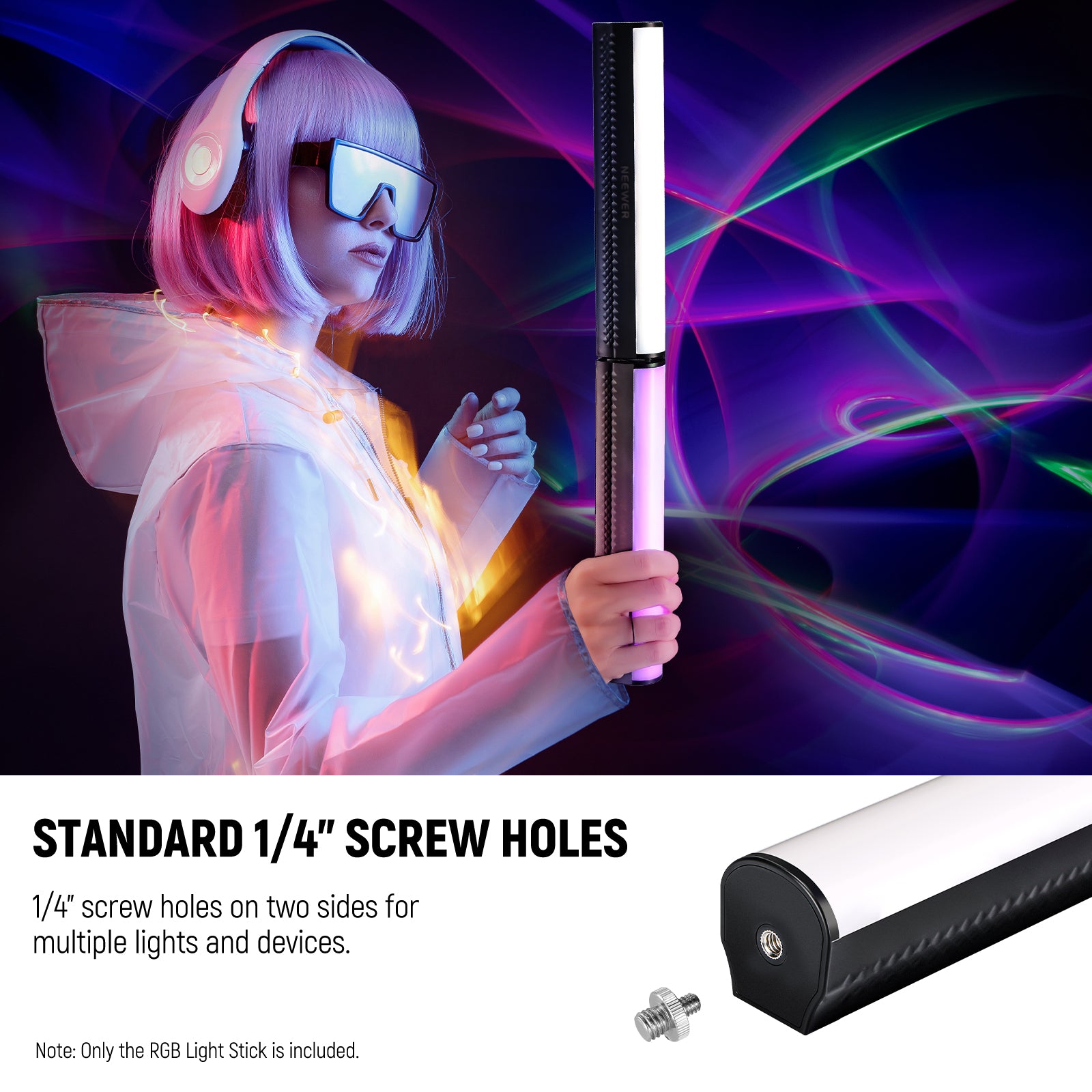 NEEWER TL21C RGB LED Tube Light | Handheld Light Wand