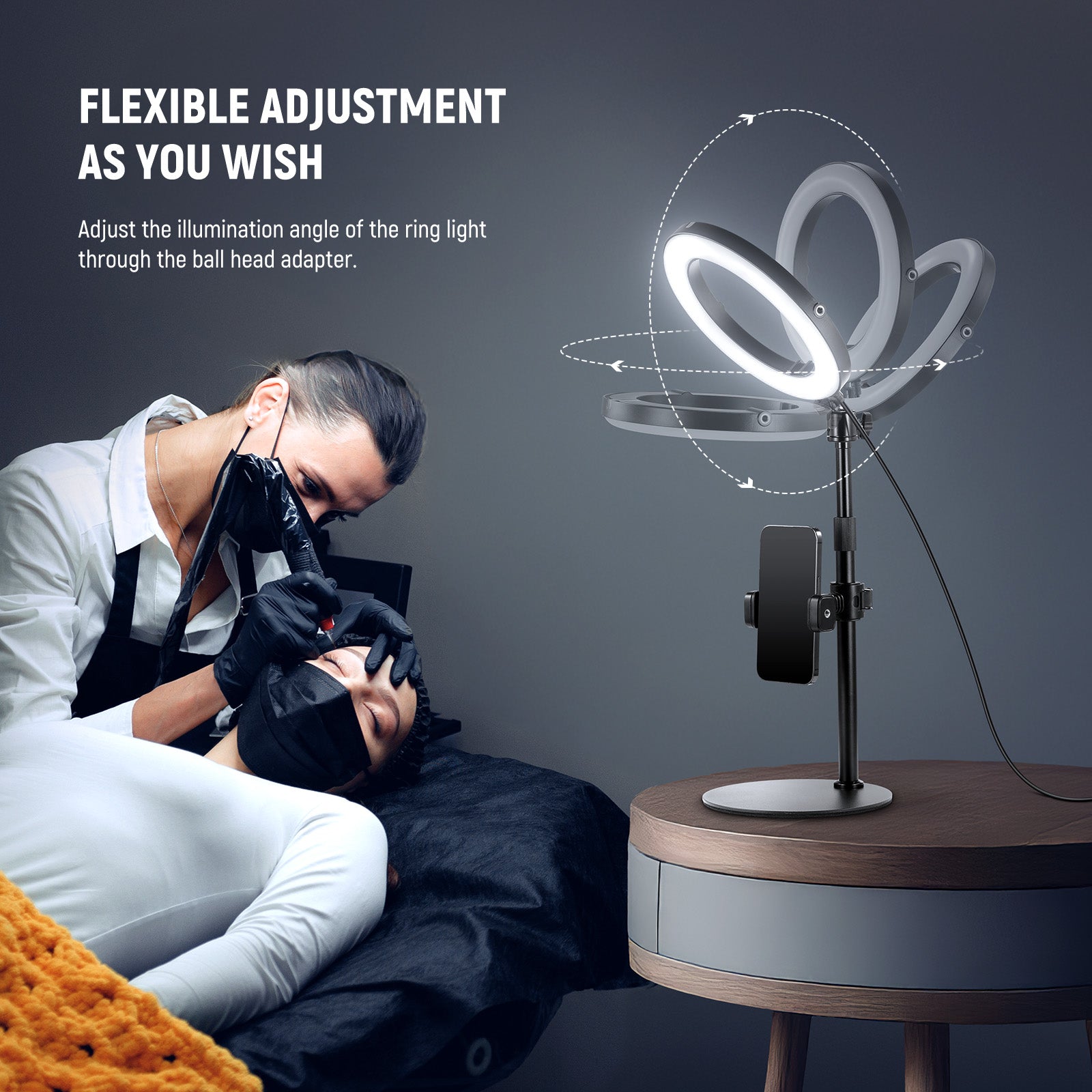 Neewer Desk Ring Light - Thumbnail 4