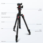 Product details of the NEEWER TP14 Travel Tripod for Camera