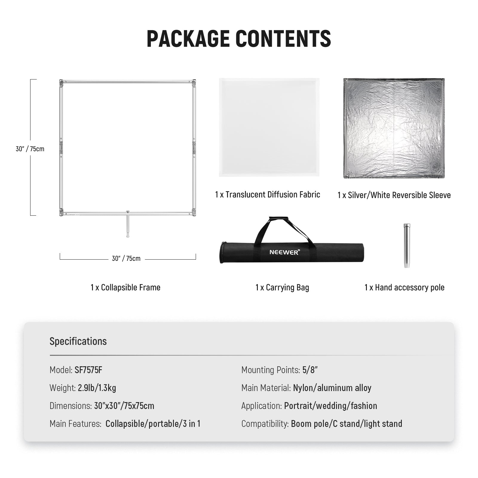 Neewer SF7575F Photography Reflector - Thumbnail 3