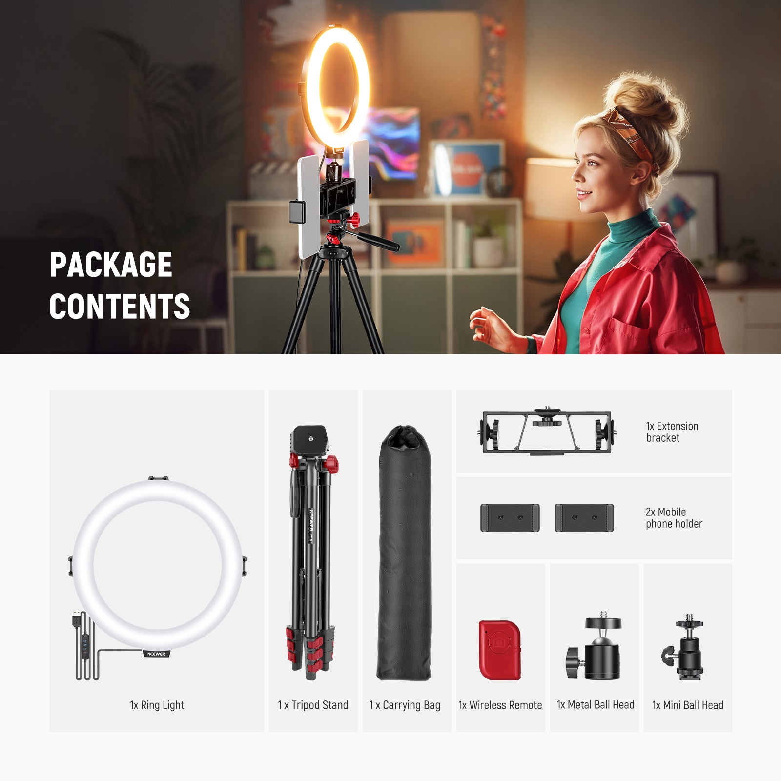 Neewer R08 Ring Light - Thumbnail 3
