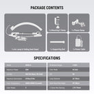 Specifications of the NEEWER BASICS HM03-D 30W 22" LED Folding Arc Lash Lamp