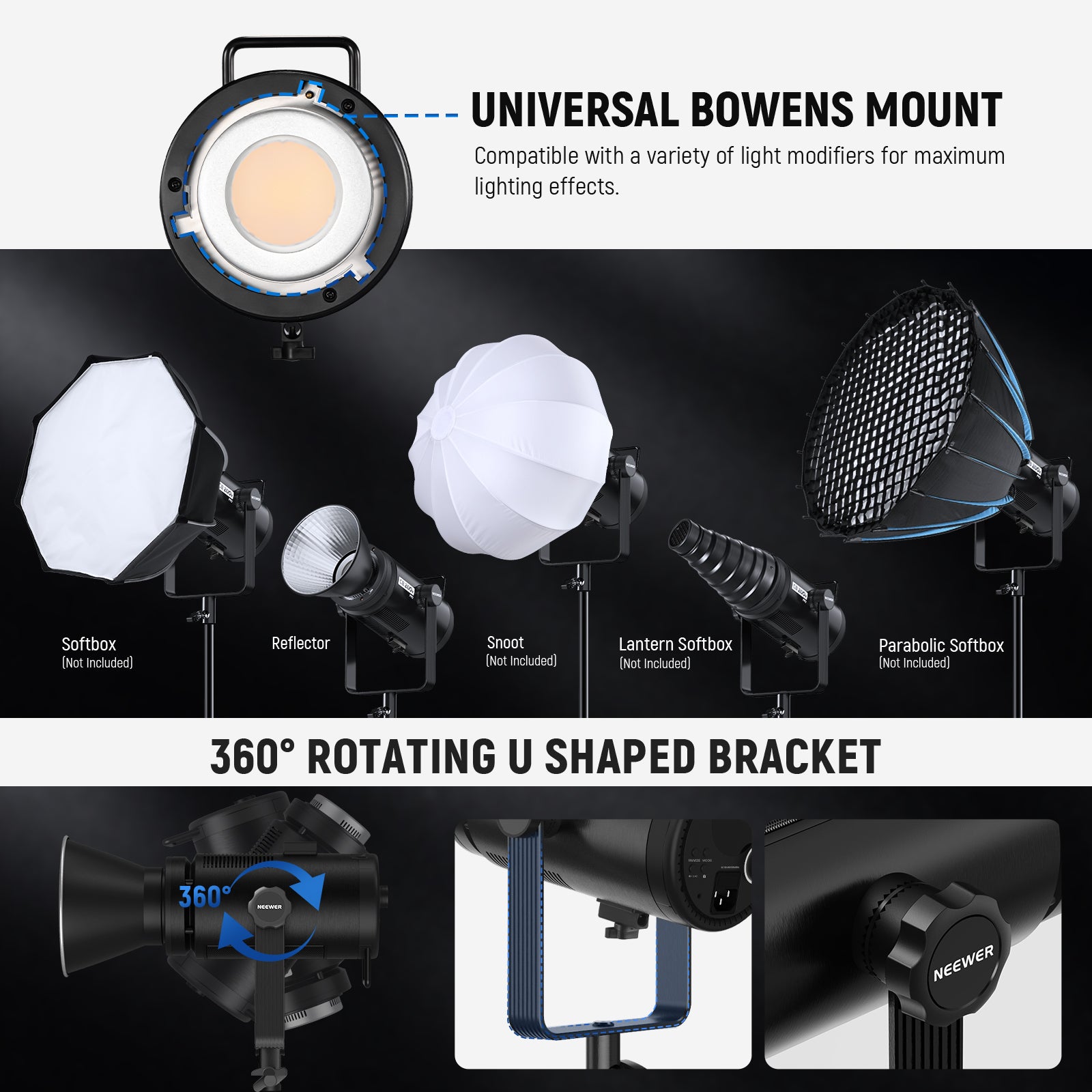 NEEWER CB200B PRO 210W Bi-Color LED Video Light