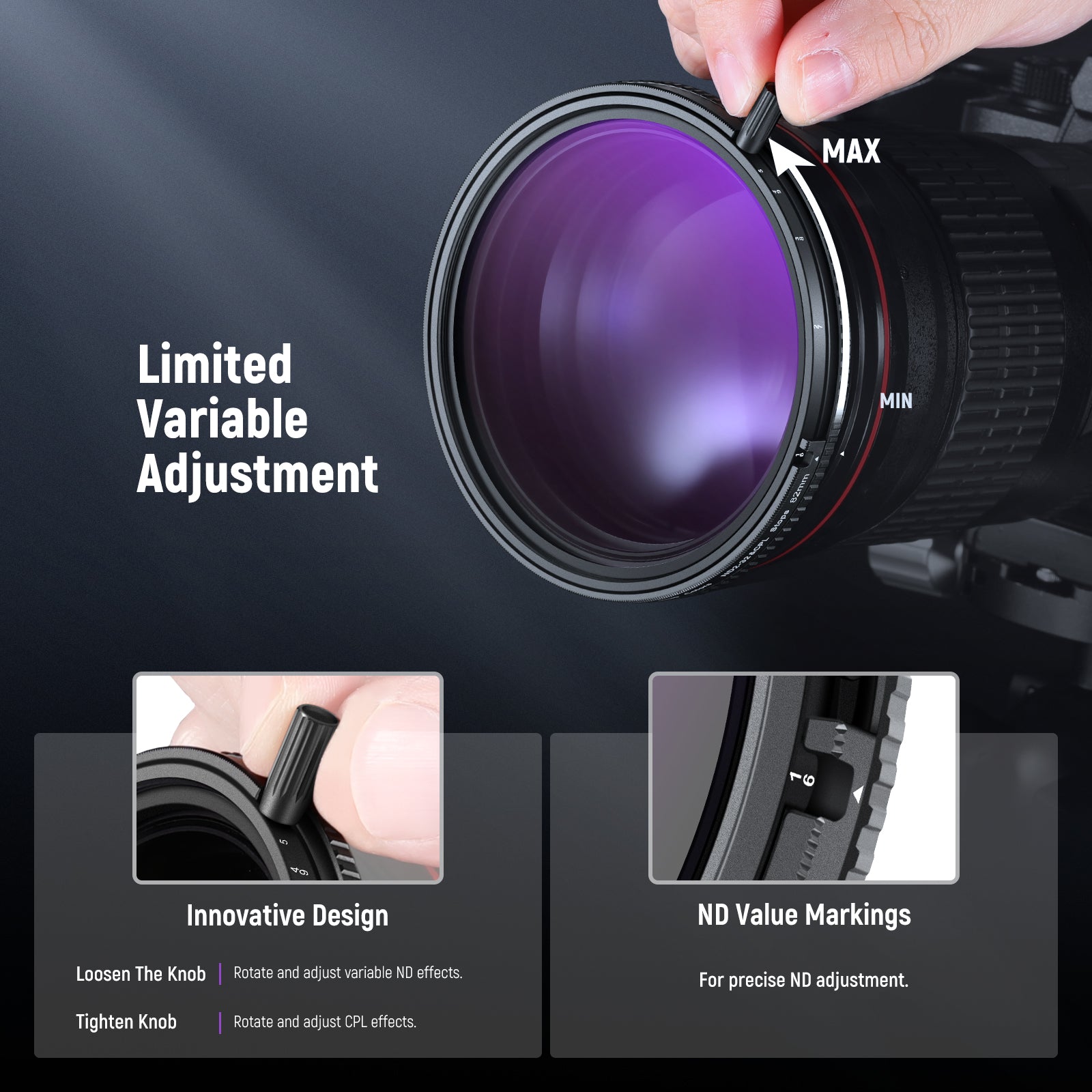 Neewer Variable ND & CPL Magnetic Filter - Thumbnail 4