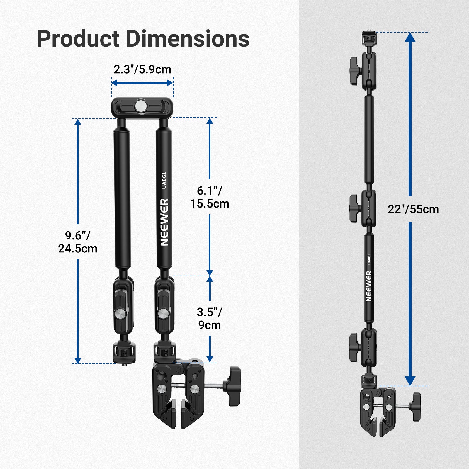 NEEWER BASICS UA061 Articulating Magic Arm Desk Mount