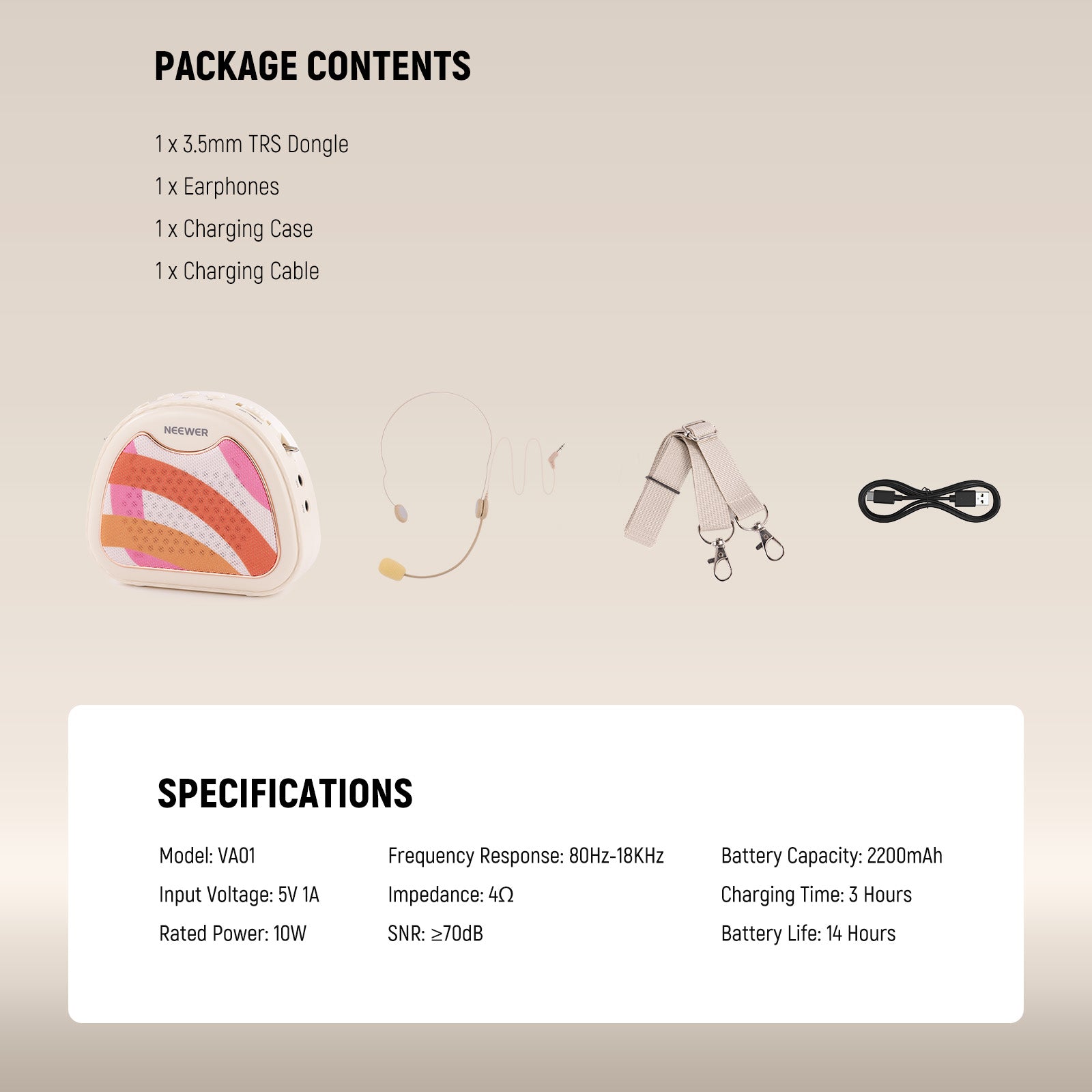 NEEWER VA01 Multifunctional Voice Amplifier - Thumbnail 5