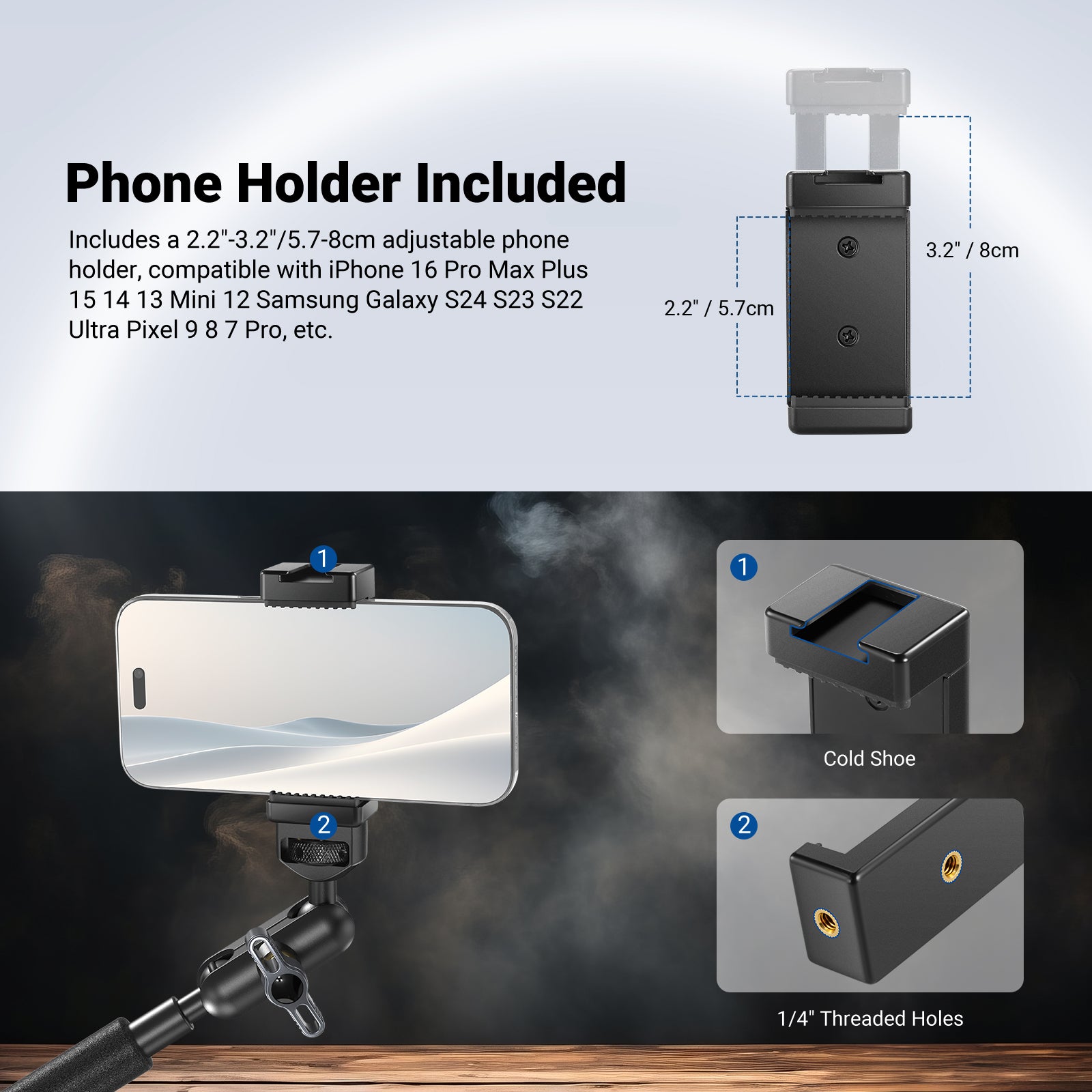 NEEWER UA057 Flexible Desk Camera Mount with Clamp
