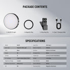 Package Contents of the NEEWER NL32R Magnetic Selfie Light
