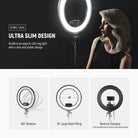 NEEWER RL45B Ring Light features ultra slim design.