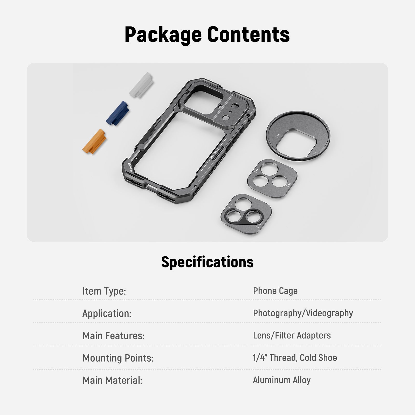 NEEWER PA143/PA144 Phone Cage for iPhone 17 Pro/Pro Max