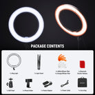 Package Contents of the NEEWER RL-18 18 Inch LED Ring Light Kit