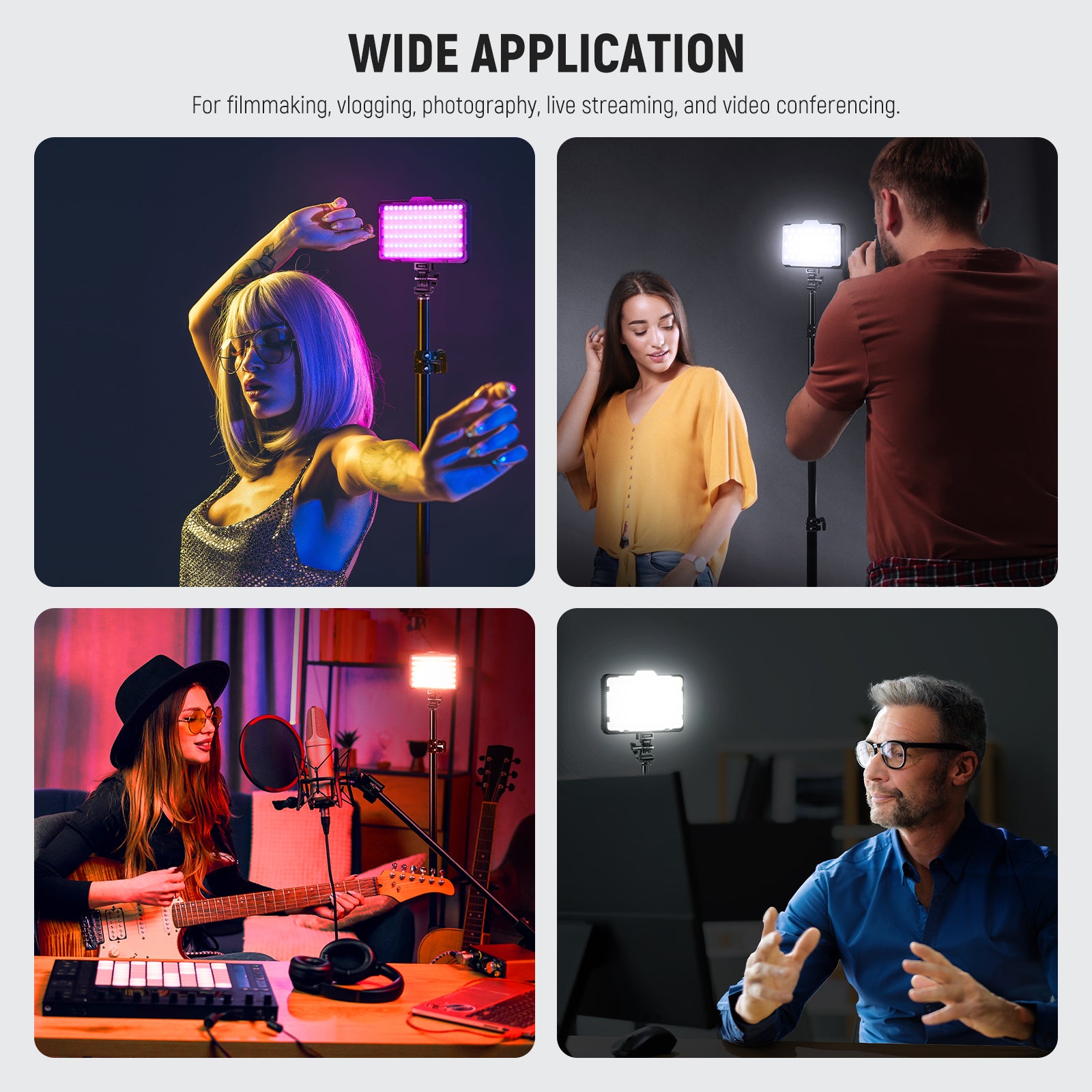 NEEWER RGB176 LED Camera Panel Light | RGB Video Light