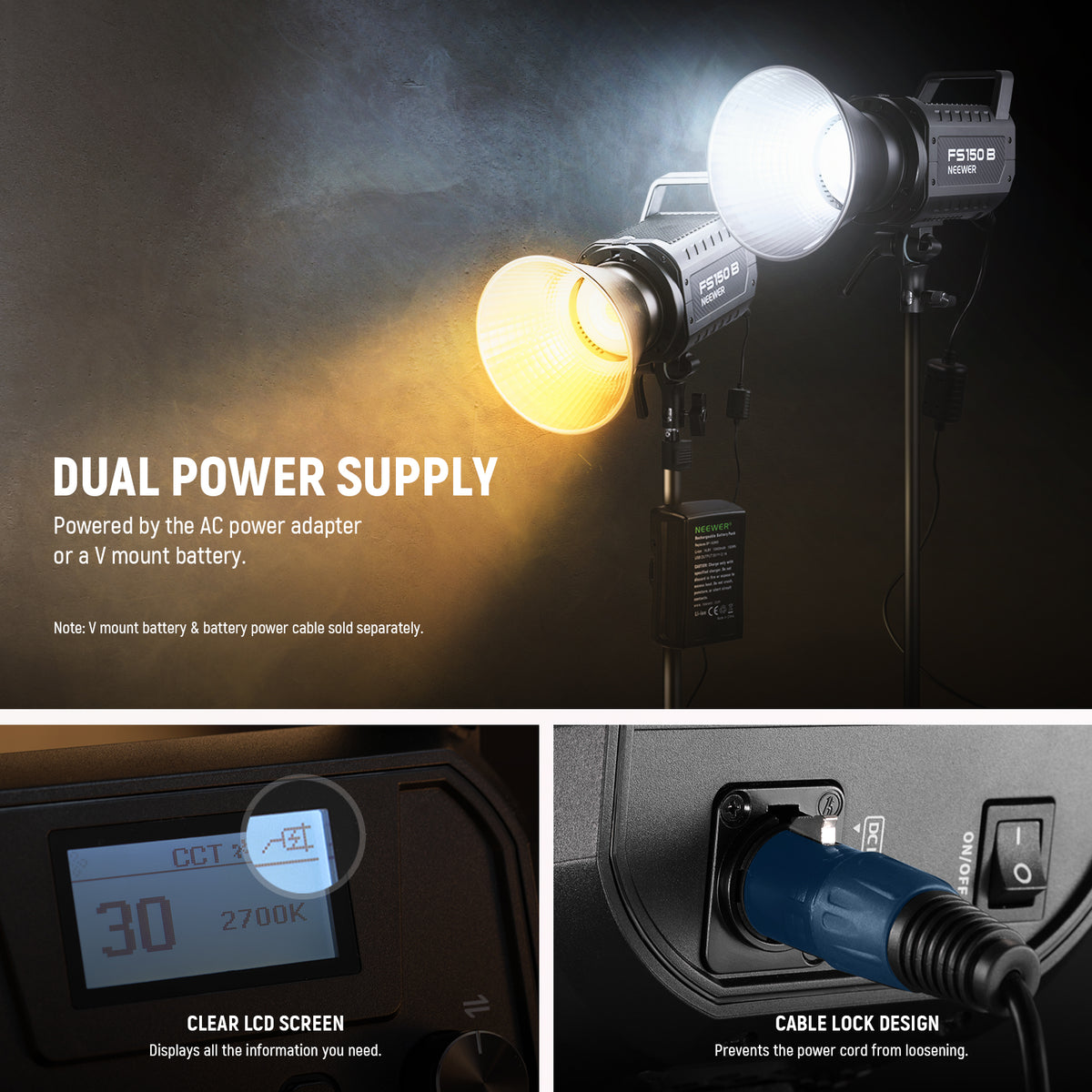 FS150B Bi-Color Video Light | Led Continuous Light - NEEWER