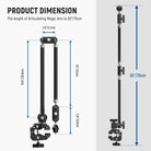 Product dimensions of the NEEWER UA056 Articulating Magic Arm