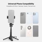 NEEWER BASICS PA986 Mini Phone Tripod Selfie Stick is compatible with iPhone, Samsung, Huawei, Pixel, and more.