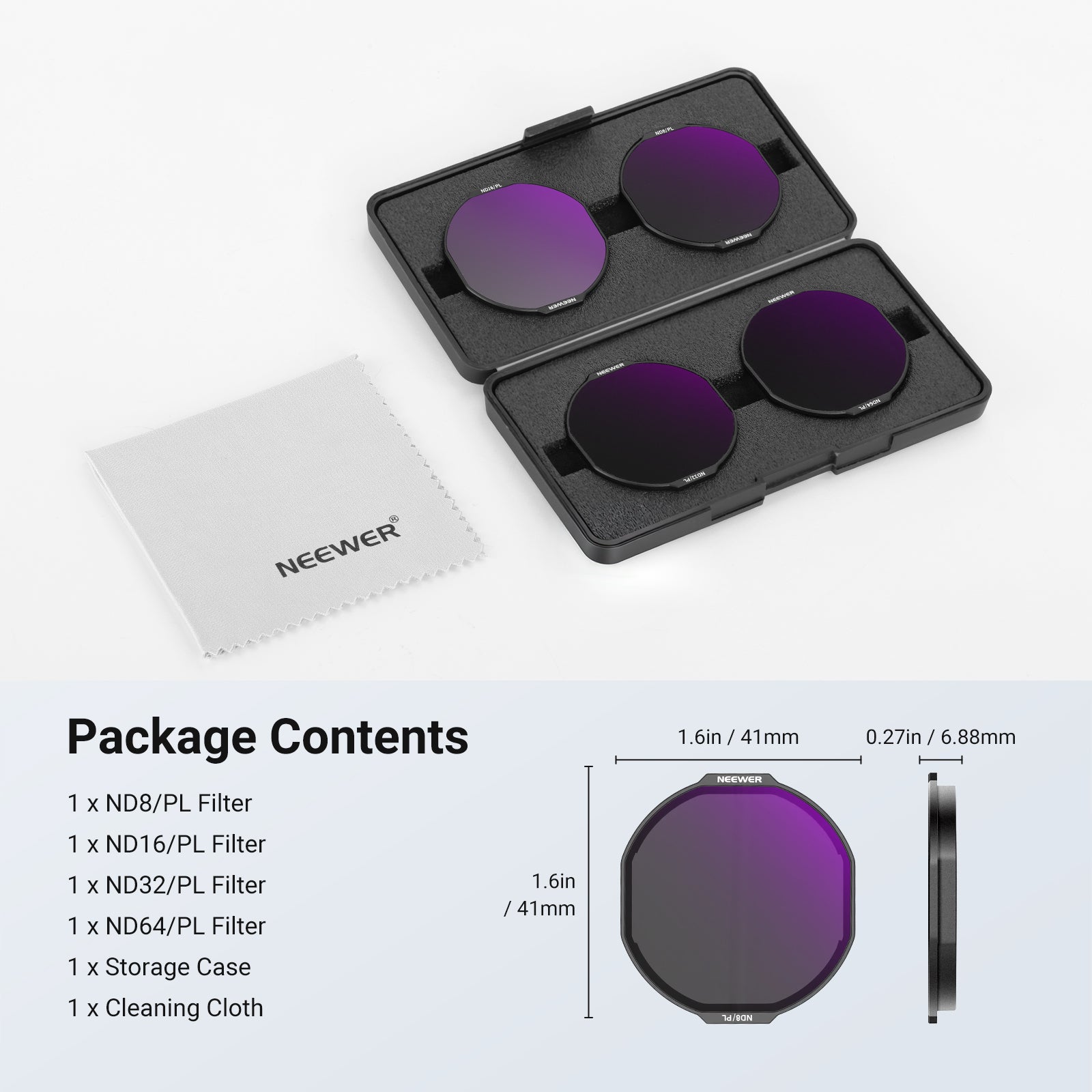 NEEWER Filter Set Compatible with Insta360 Ace Pro 2