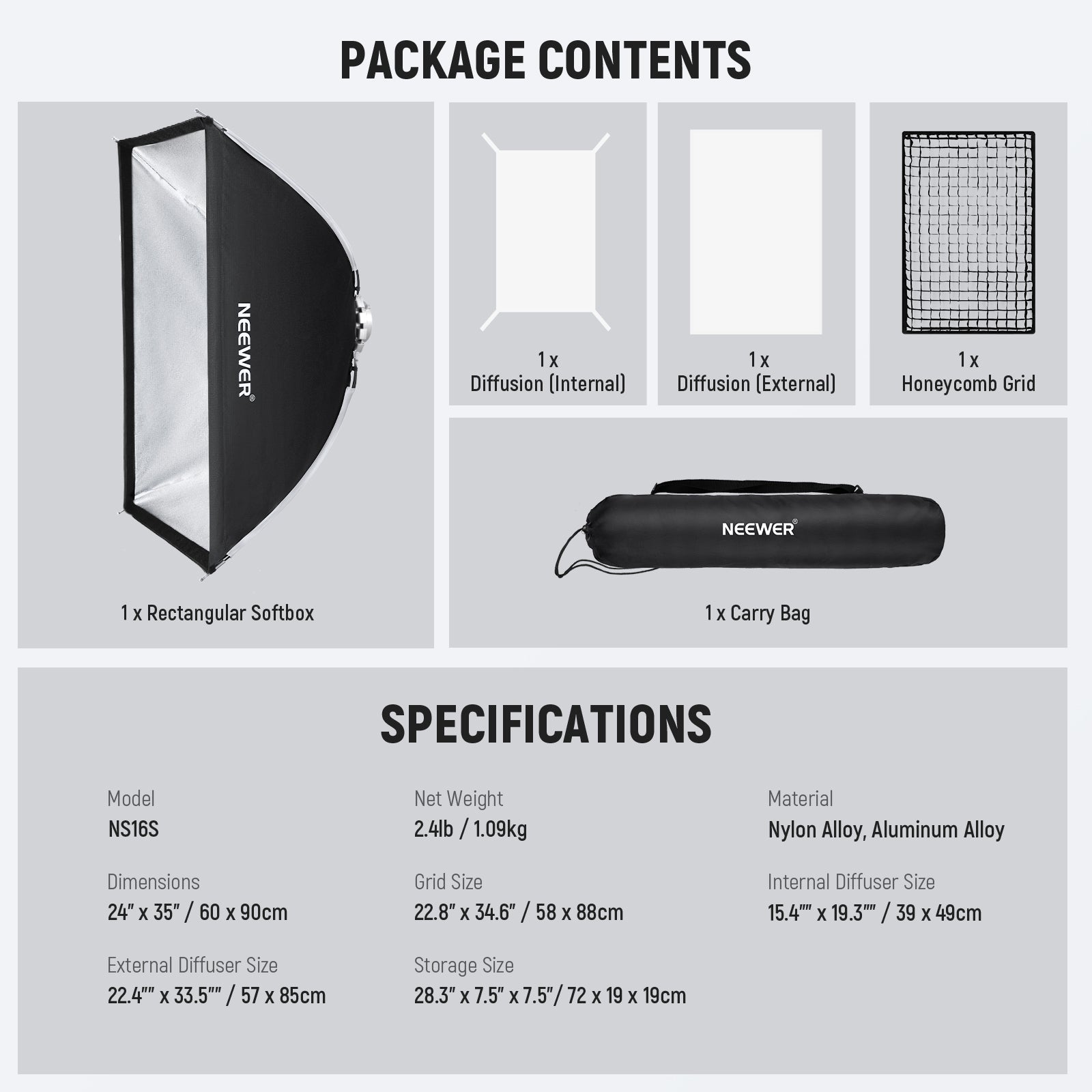 NEEWER NS16S Rectangular Softbox | Softbox For Light