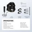 Package Contents of the NEEWER BASICS M08 LED Red Light Therapy Face Mask Kit