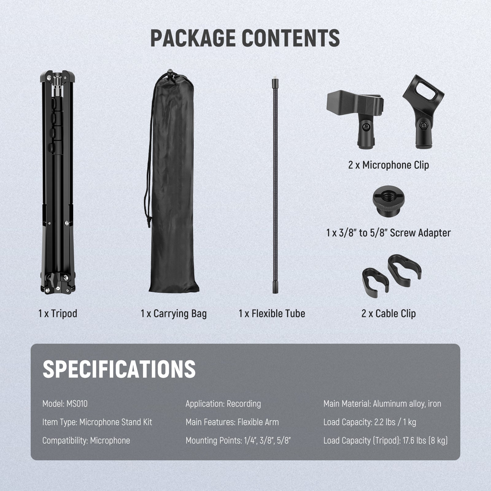 Neewer MS010 Microphone Stand - Thumbnail 2
