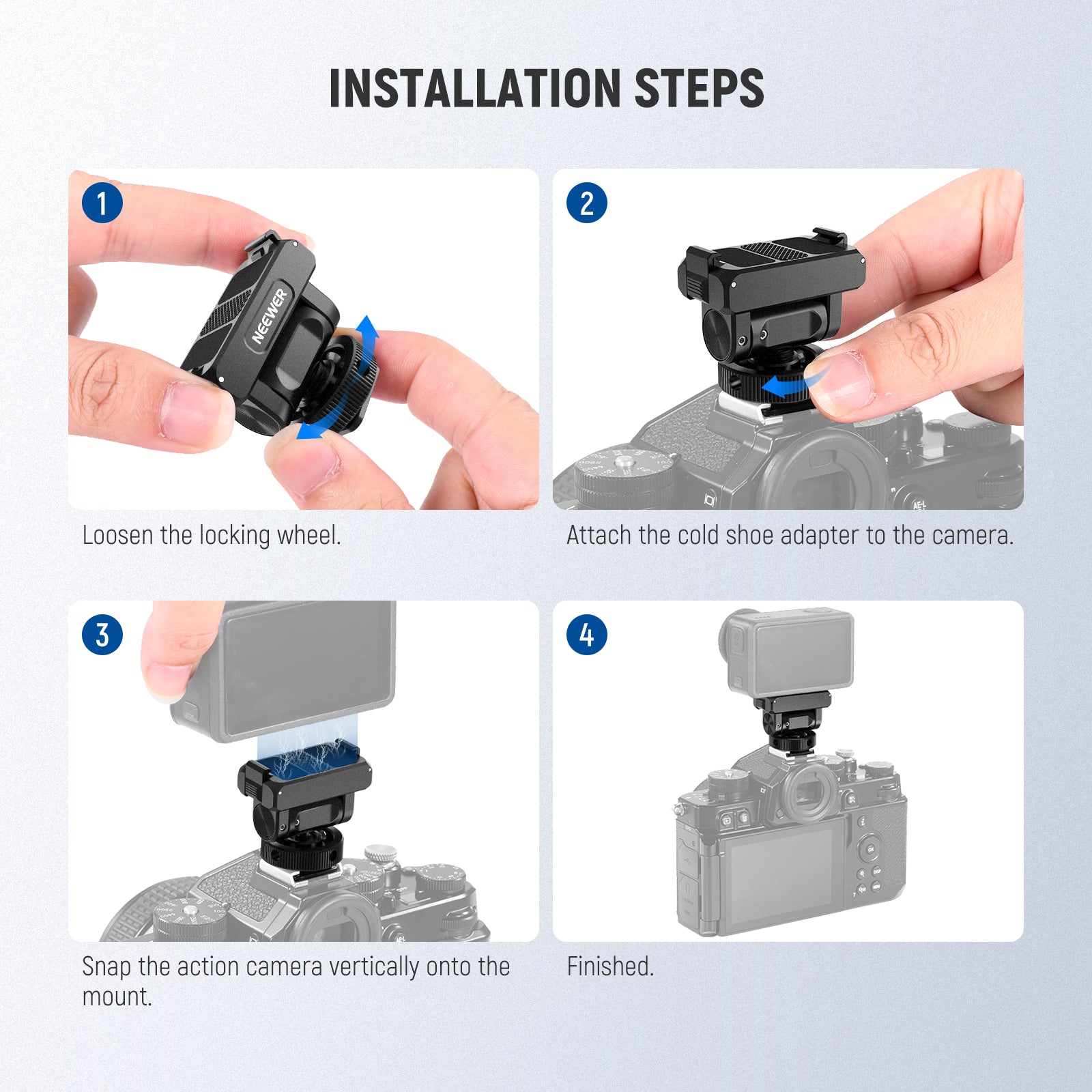 NEEWER AC012 Magnetic Action Camera Mount Adapter For DJI