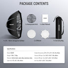 Package Contents of the NEEWER NS35P Octagonal Softbox