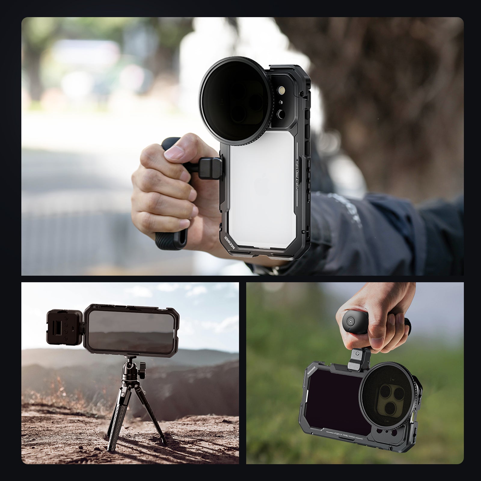 NEEWER Phone Cage & Handle Kit for iPhone 17 Pro/Pro Max