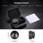 Package Contents of the NEEWER LS-73 75mm Macro Phone Lens & 17mm Threaded Clip