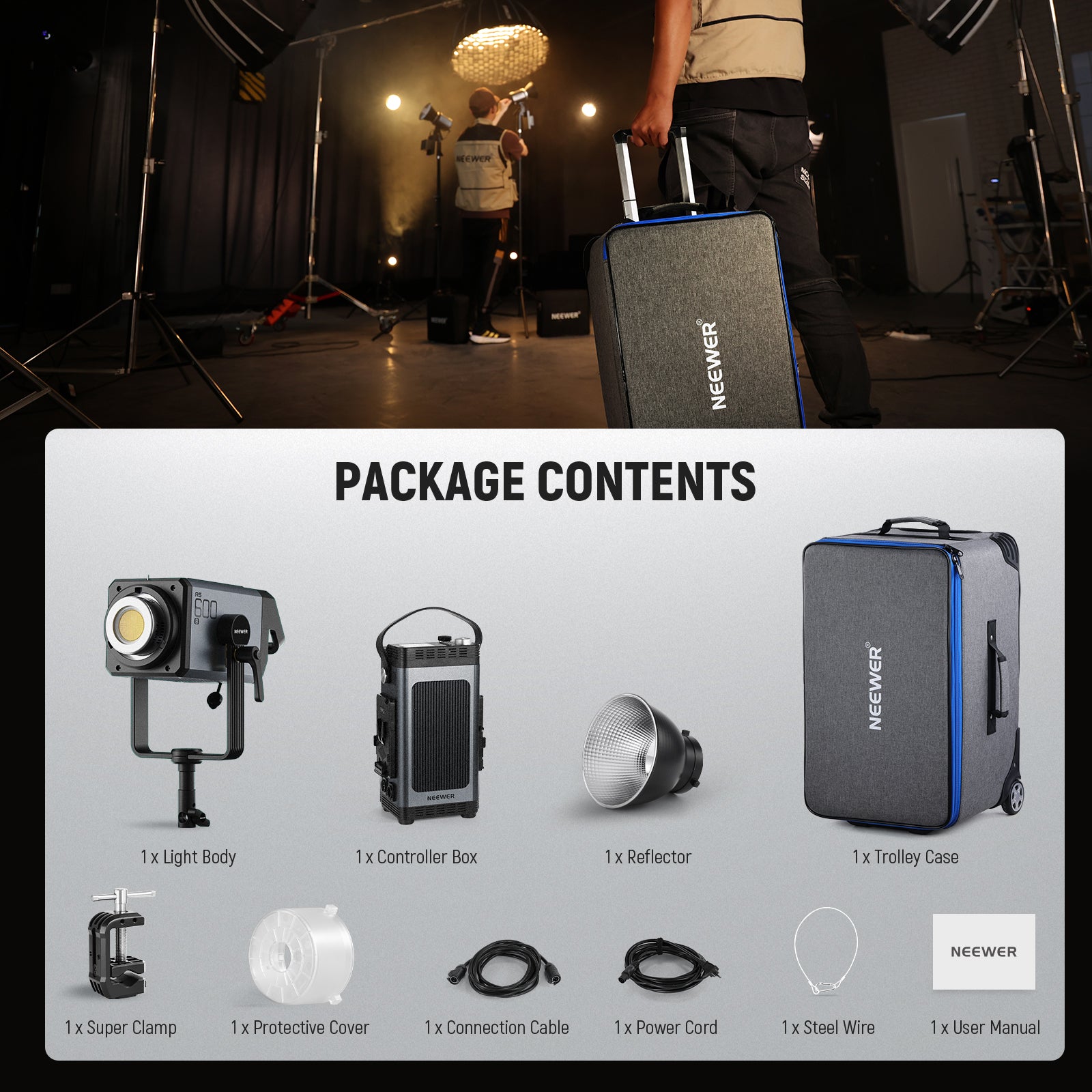 NEEWER AS600B 600W LED Continuous Lighting for Video