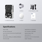 This package includes an LED video light, a reflector, a diffuser, a power adapter, and a cable.