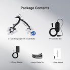 Package Contents of the NEEWER NR01 RGBW Outdoor String Light Kit