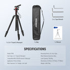 Specifications of the NEEWER TP08 77" 2 in 1 Camera Tripod