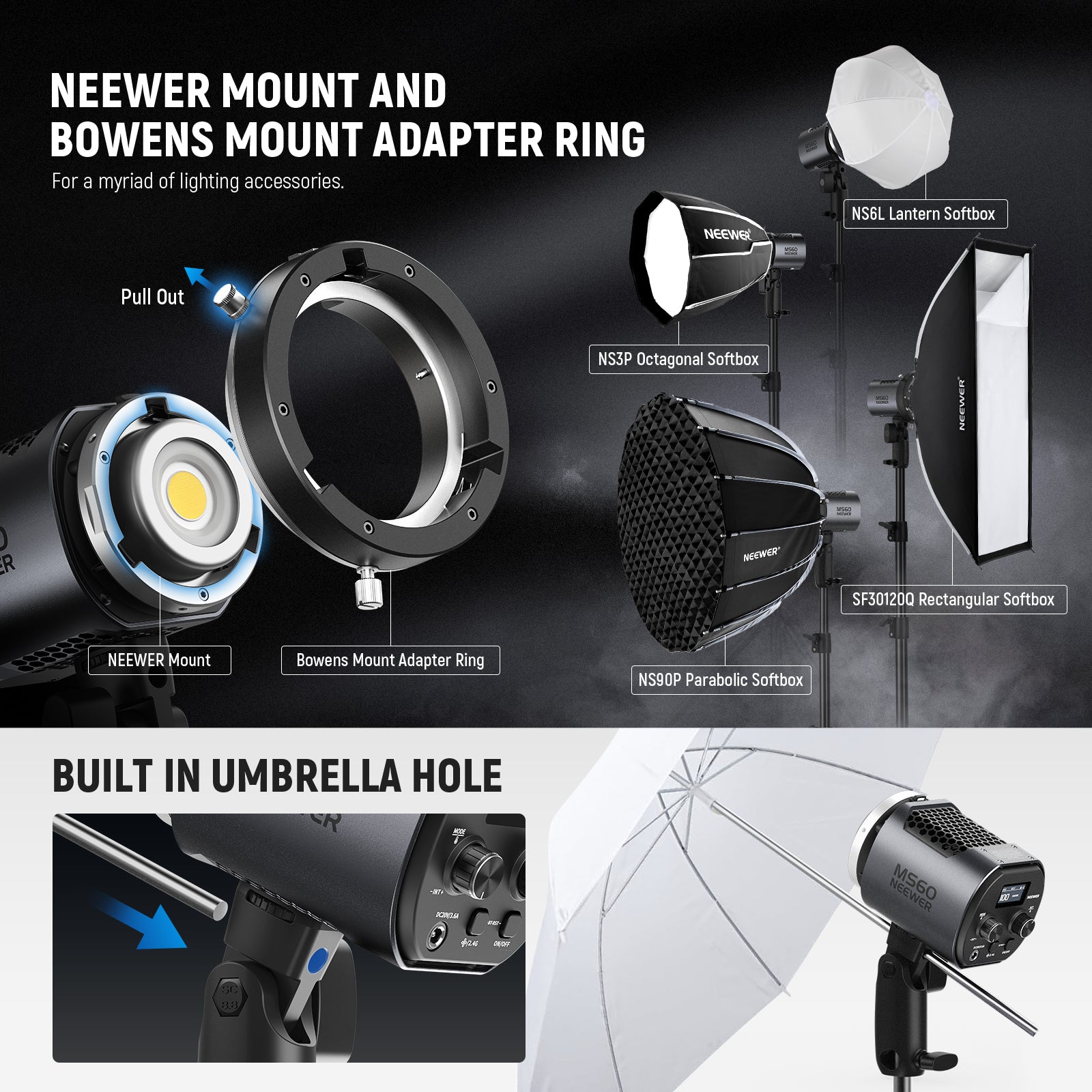 NEEWER MS60 Mini LED Video Light | Continuous Lighting