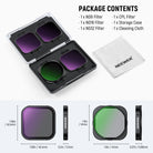 Package Contents of the NEEWER 4 Pack Filter Set For Insta360 Ace Pro/Ace Pro 2(CPL+ND8+ND16+ND32)