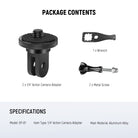 Package Contents of the NEEWER GP-81 Action Camera Mount Adapter kit