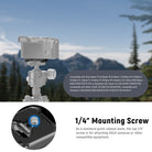 NEEWER QRP-11 Arca Type Quick Release Plate includes a 1/4" threaded hole on the bottom