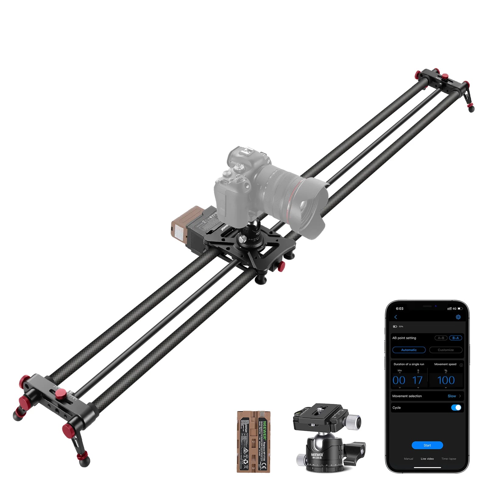 Neewer ER1 Camera Slider - Thumbnail 3