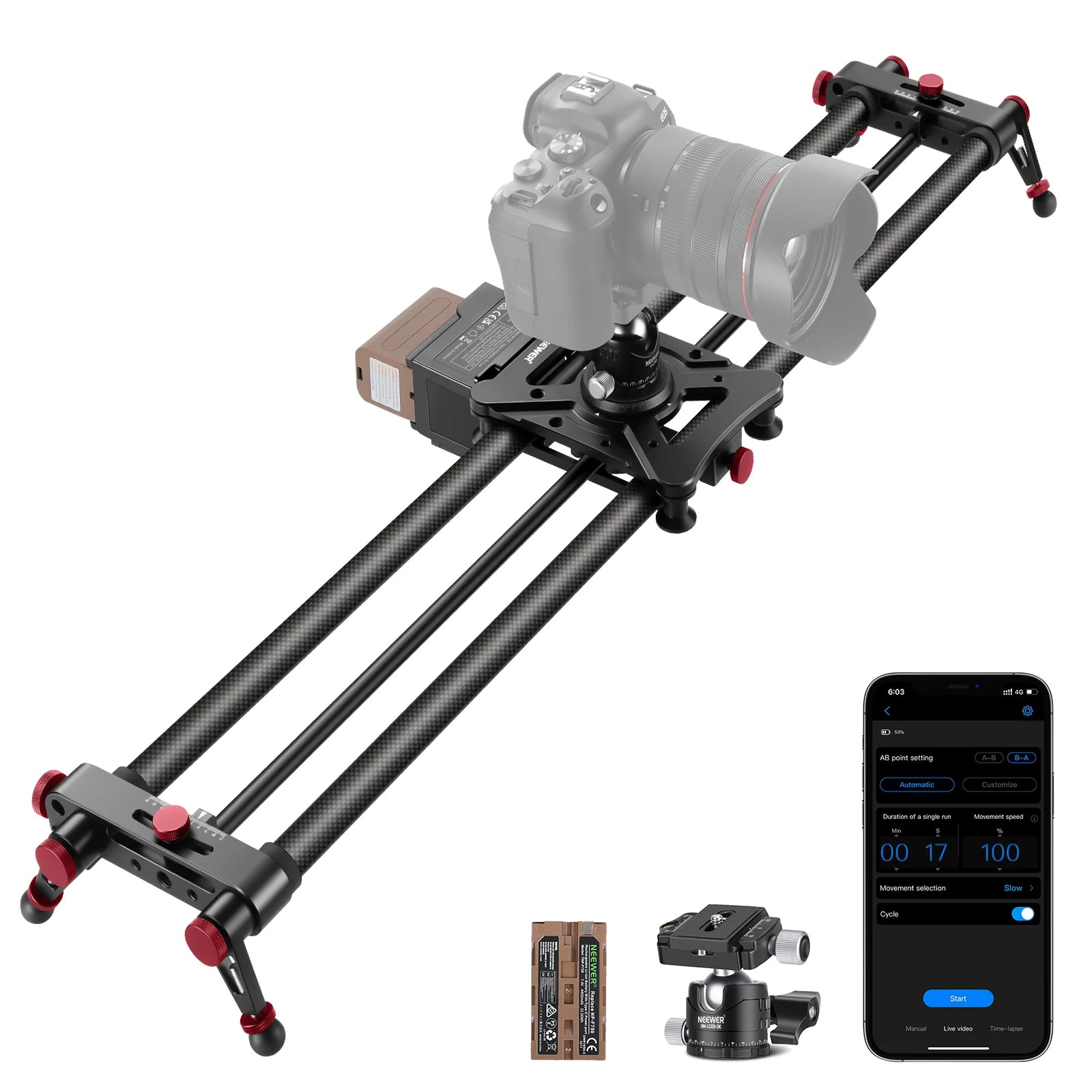 Neewer ER1 Camera Slider - Thumbnail 4