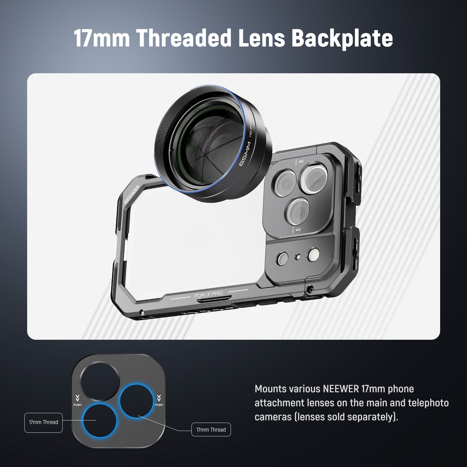 17mm Phone Lens Backplate
