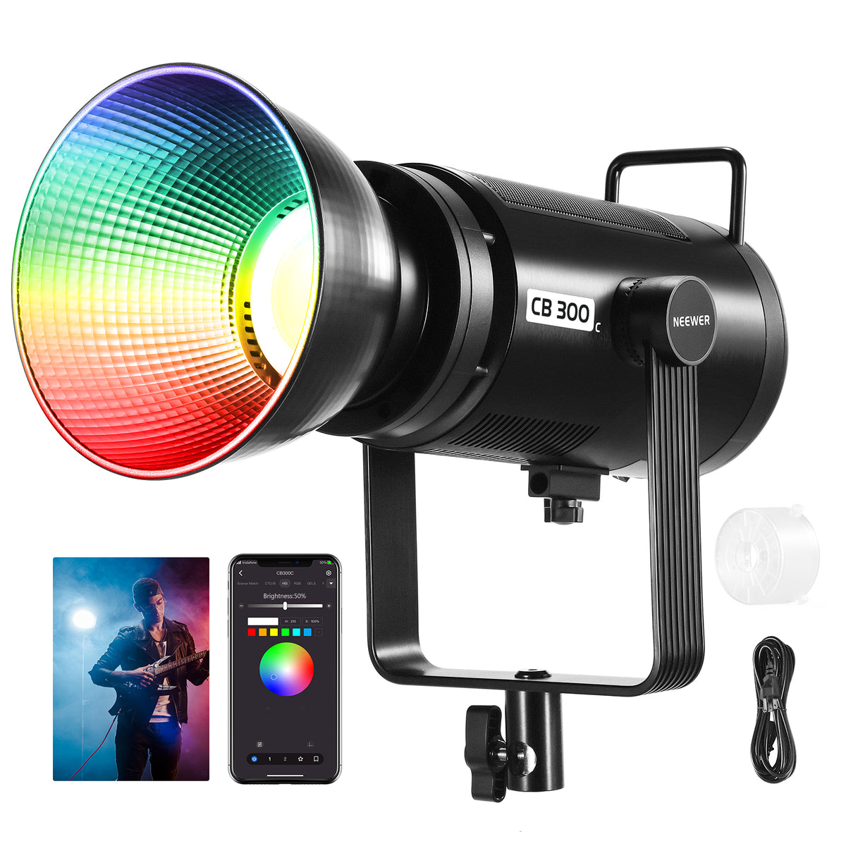 NEEWER CB300C 300W COB RGBWW LED Video Light
