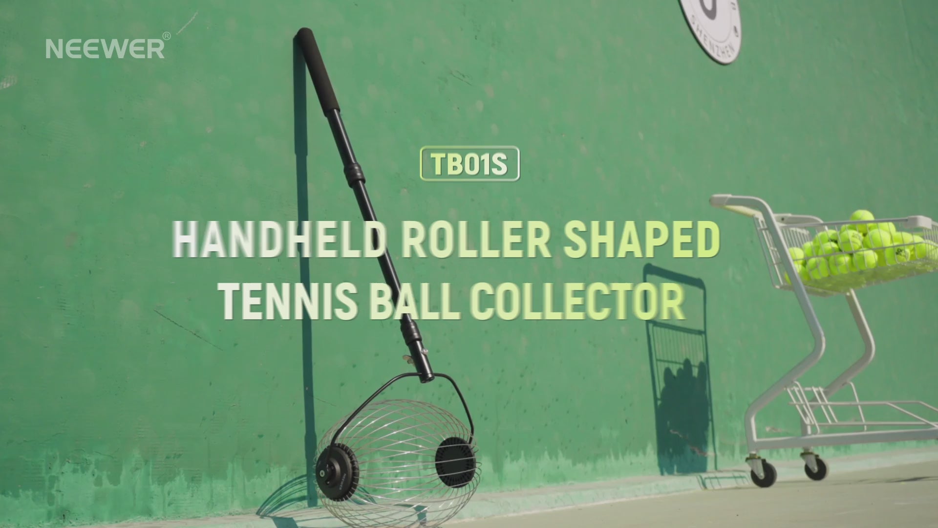 NEEWER TB01S Handheld Roller Shaped Tennis Ball Collector