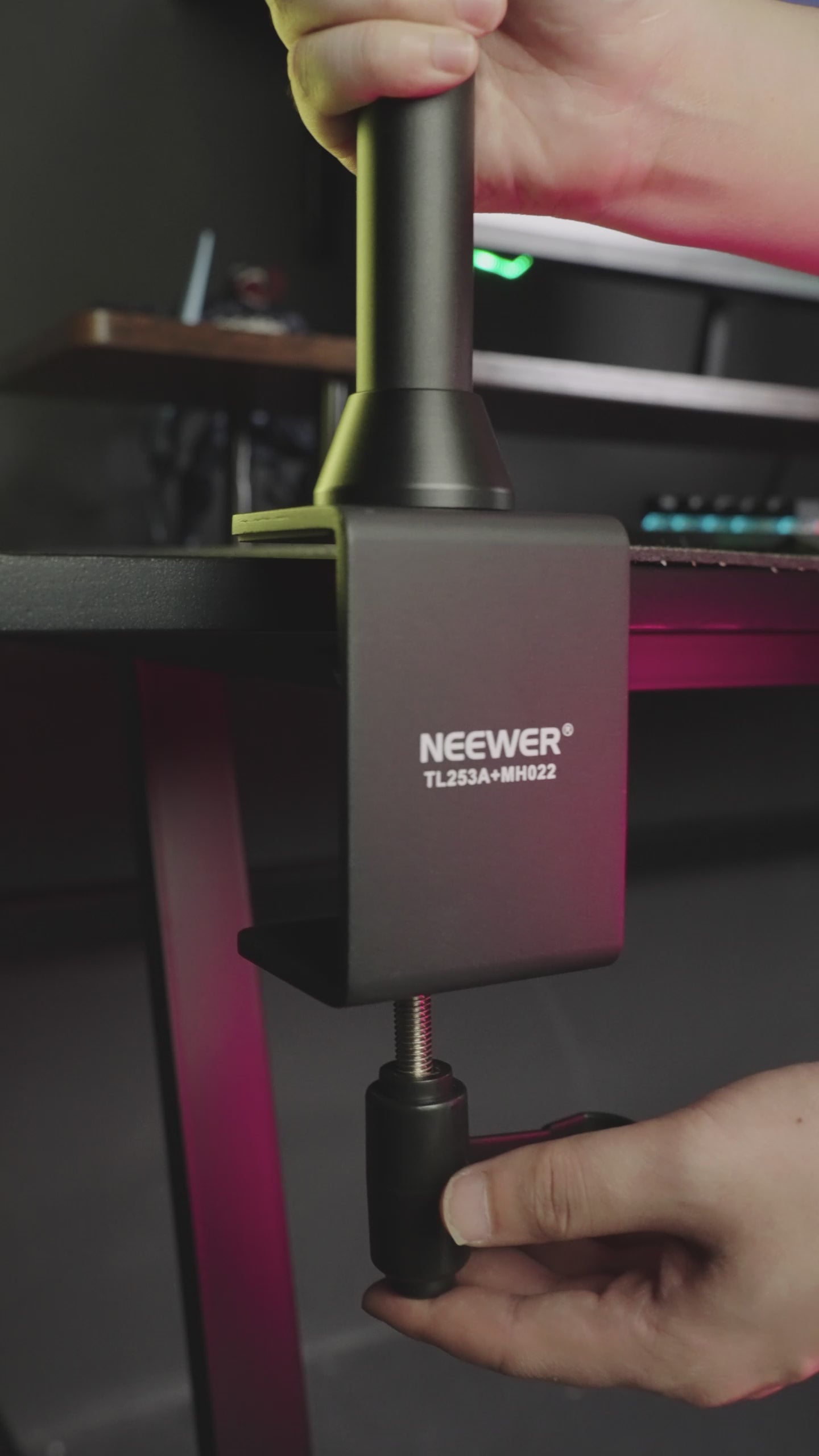 NEEWER TL253A+MH022 Upgraded Tabletop Camera Mount Stand