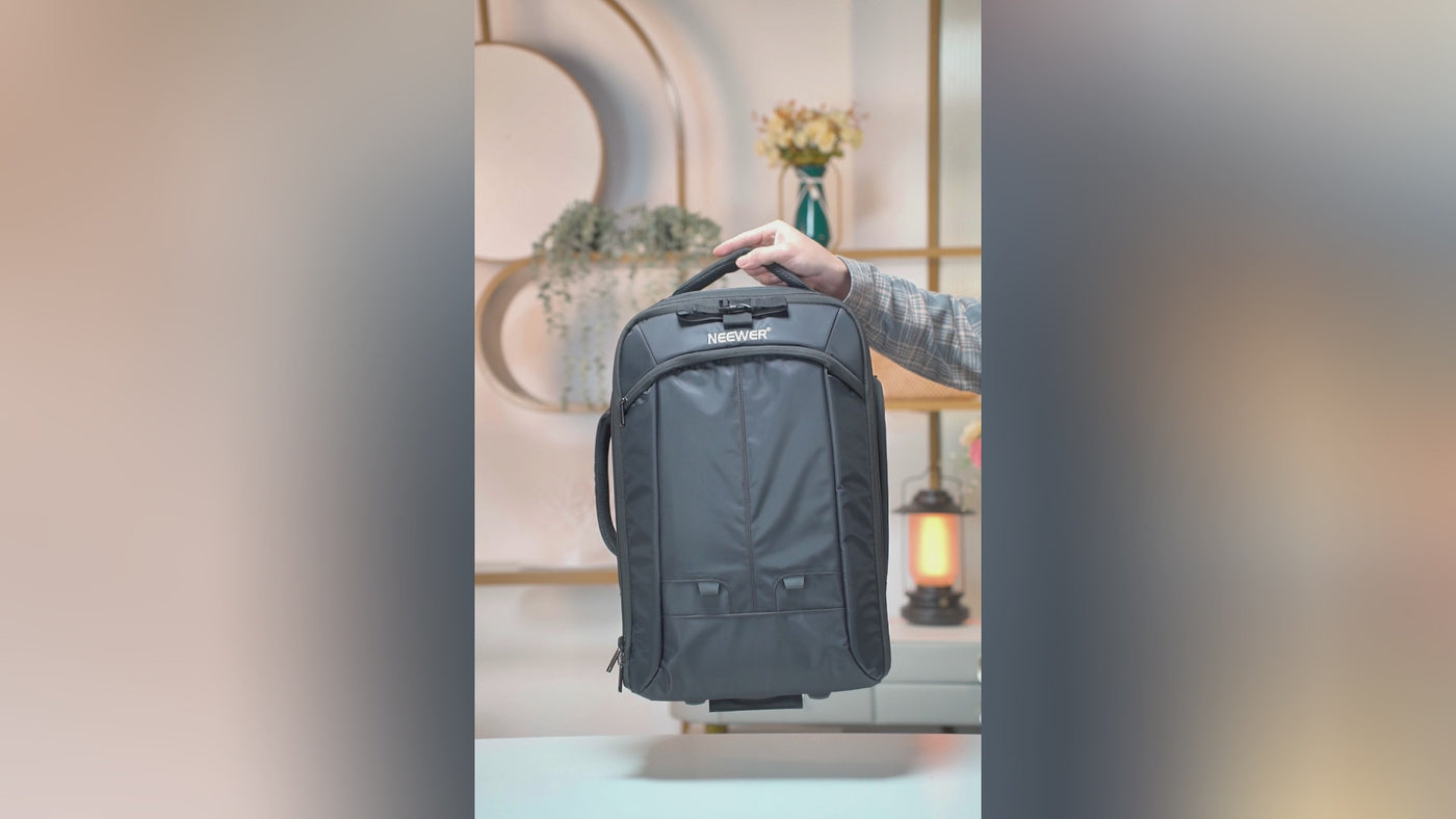 NEEWER 22"x14"x10” 2in1 Wheeled Backpack NEEWER