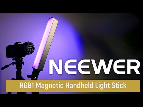 NEEWER RGB1 LED Tube Light with Metal Barndoor Handle
