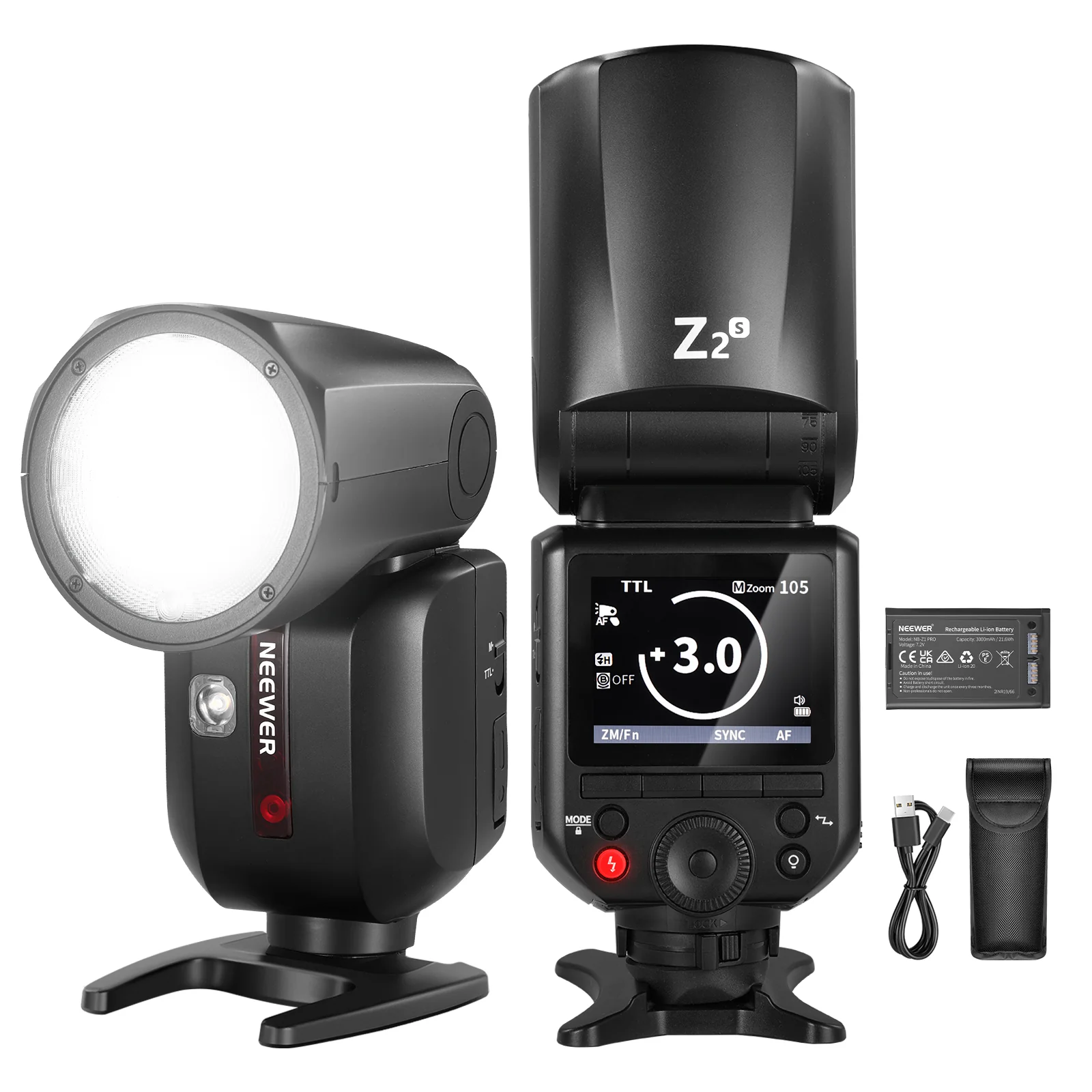 NEEWER Z2-S Round Head Flash Speedlite For Sony Camera