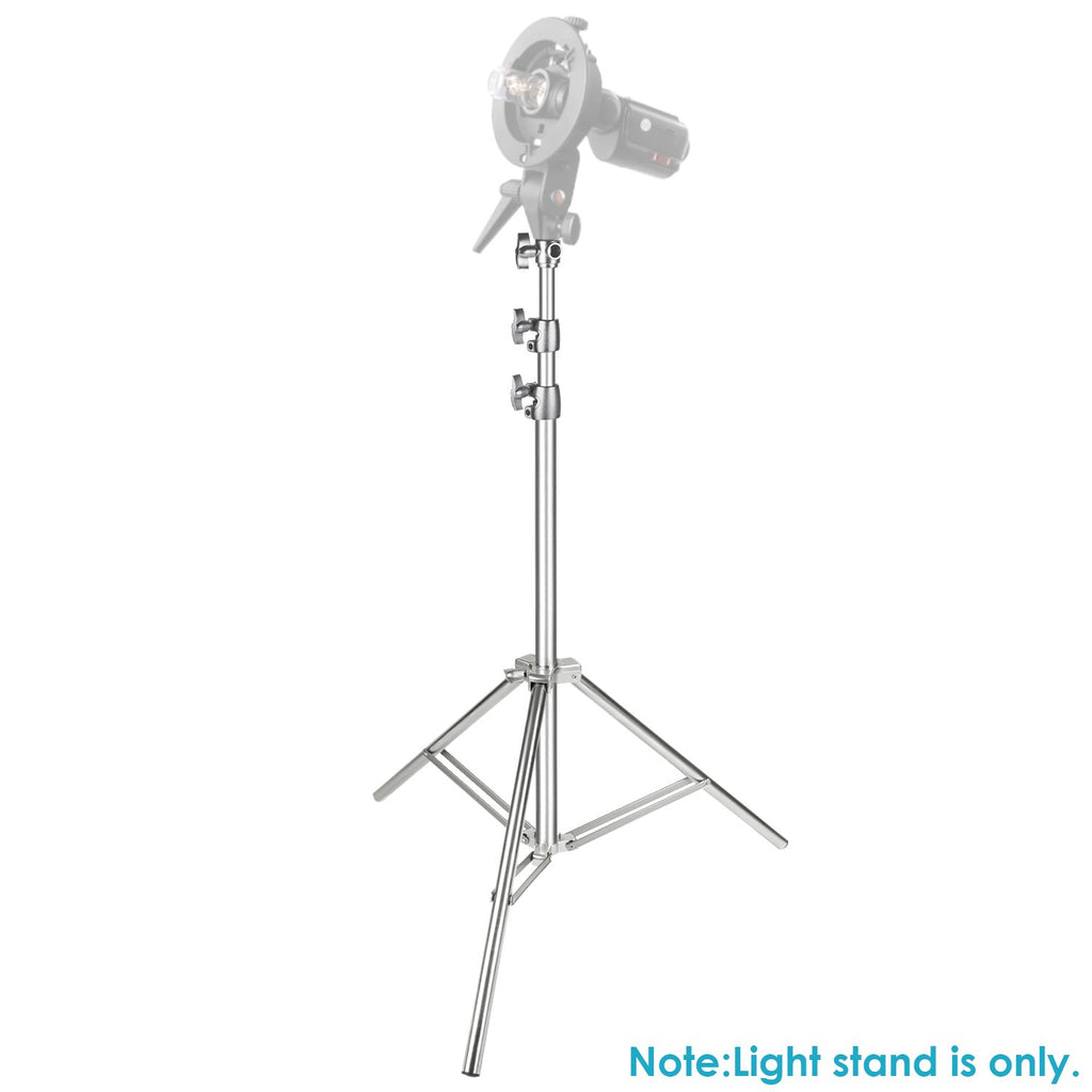Neewer Stainless Steel Light Stand Silver 86.6"/220 cm Foldable and Portable Heavy Duty Stand - neewer.com